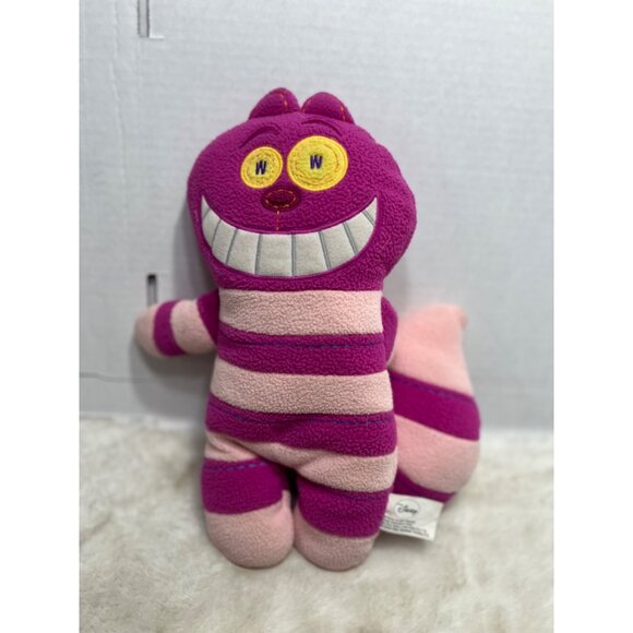 Disney Cheshire Cat Plush Doll 10" Pink & Purple Stripes Soft Toy - Picture 1 of 5